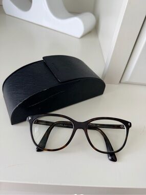 PRADA Brown Tortoise Women’s Eyeglasses VPR14R VPR/14R Full Rim Optical Frame 52